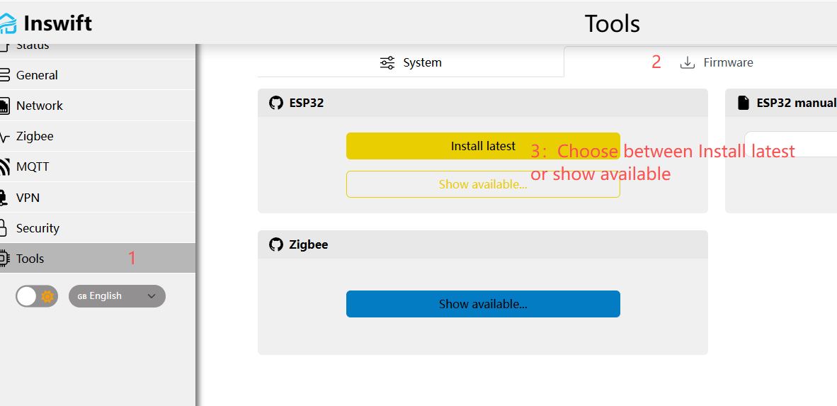 Install latest or Show available